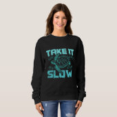 Sweatshirt Sea turtle take it slow (Devant entier)