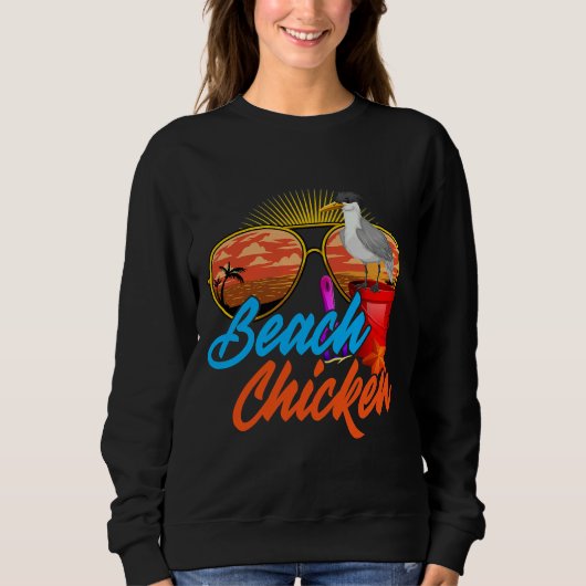 Sweatshirt Seagull Beach Poulet Animal (Devant)