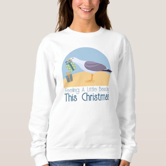 Sweatshirt Seagull Beach Thème Noël (Devant)