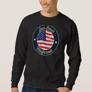 Sweatshirt Seal Beach Patriotique California Souvenir