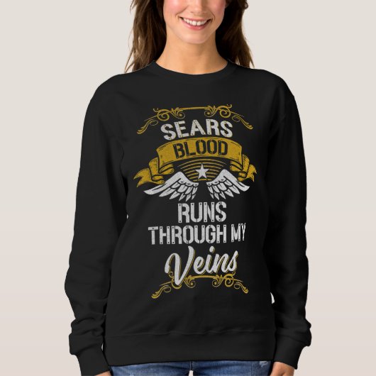 Sweatshirt Sears Blood traverse mes veines (Devant)