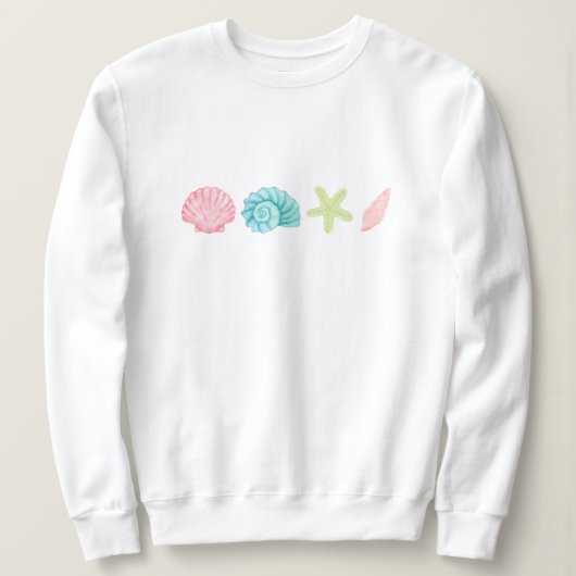 Sweatshirt SeaShell Beach Summer Woman Aesthetic Ocean Lover (Design devant)