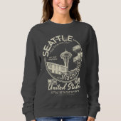 SWEATSHIRT SEATTLE CITY ICON - WASHINGTON VINTAGE (Devant)