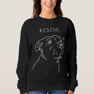 Sweatshirt Secourir Chien Pitbull Dessin Secourir Maman Adopt
