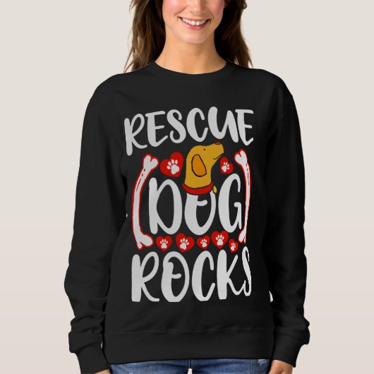 Sweatshirt Secourir Chien Rocks Chiens mignons (Devant)