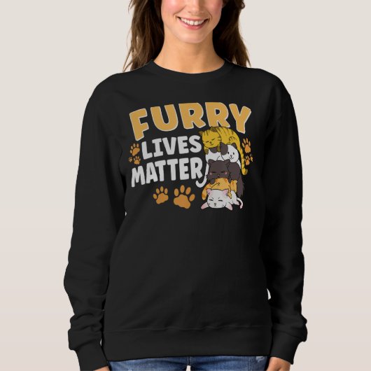 SWEATSHIRT SECOURT CAT DROITS DES ANIMAUX SECOURT CAT ADOPTIO (Devant)
