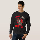Sweatshirt Secourt Chat Droits des animaux Secourt Chat Adopt (Devant entier)
