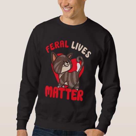 Sweatshirt Secourt Chat Droits des animaux Secourt Chat Adopt (Devant)