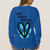 Sweatshirt Secourt de chat avant et arrière (Dos)