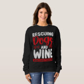 Sweatshirt Secourt de chien et vin Secourt de boisson Chien (Devant entier)