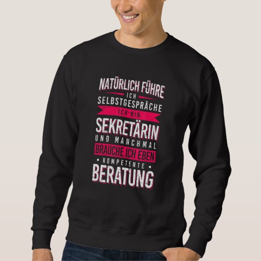 Sweatshirt Secrétaire à l'auto-conversation Assistant à la co (Devant)