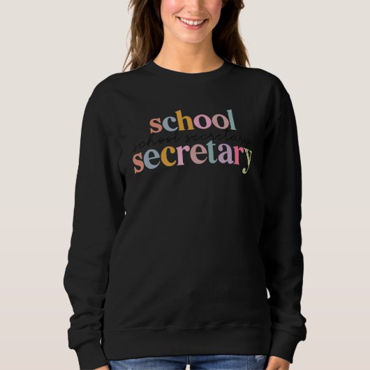 Sweatshirt Secrétaire de l'école Équipe de bureau Assistante (Devant)