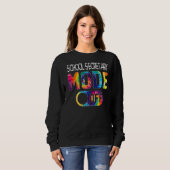 Sweatshirt Secrétaire D'École Mode Désactivé Joyeux Dernier J (Devant entier)