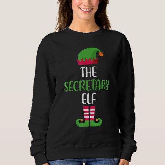 Sweatshirt Secretary Elf Family Matching Group Christmas Paja (Devant)