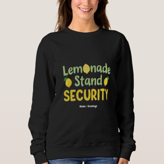 Sweatshirt Sécurité de stand de limonade drôle été agrumes PD (Devant)