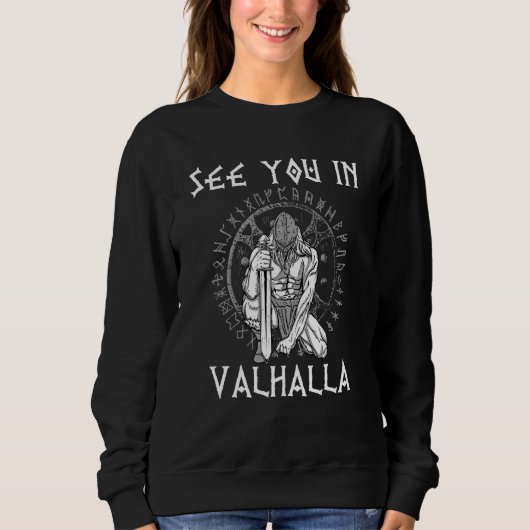 Sweatshirt See you in Valhalla Nordic Viking Mythology  4 (Devant)