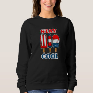 Sweatshirt Séjournez Cool Popsicle Quotidien Juillet Bleu Bla