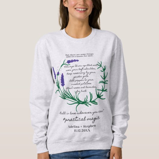 Sweatshirt Sel magique Rosemary Lavande Amour Halloween (Devant)