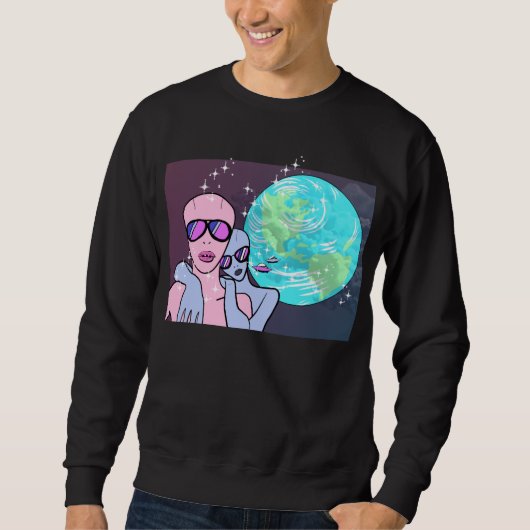 Sweatshirt Selfie terrestre (Devant)