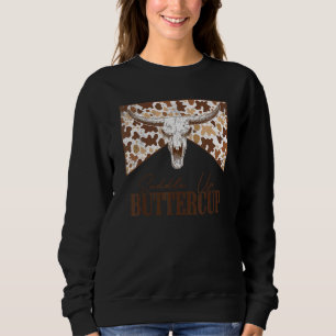 Sweatshirt Sellez Buttercup Léopard Crâne De Taureau Occident