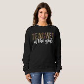 Sweatshirt Semaine d'appréciation des enseignants Femmes Leop (Devant entier)