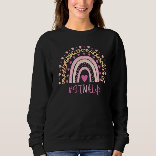 Sweatshirt SEMAINE DE L'Empreinte de léopard-infirmière de ST (Devant)