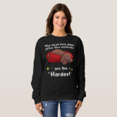 Sweatshirt Semaine difficile Fin de semaine mignonne Labrador (Devant entier)