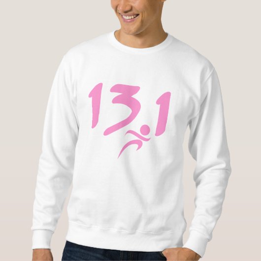 Sweatshirt Semi-marathon 13,1 de rose (Devant)