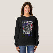 Sweatshirt Semi Truck Driver Trucker Husband Daddy US America (Devant entier)