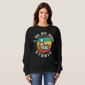 Sweatshirt S'En Sortir Bientôt Bone De Jambe Brun Brun Je Fai (Devant entier)