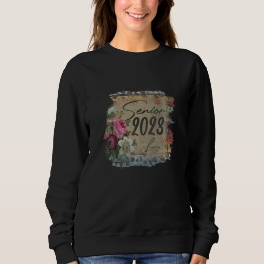 Sweatshirt Senior 2023 Graduation Last First Day Tie Dye Leop (Devant)
