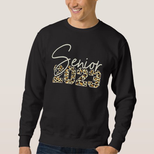 Sweatshirt Senior 2023 Leopard Print (Devant)