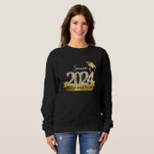 Sweatshirt Senior 2024 I Motivational Quote Yellow Black Part (Devant entier)