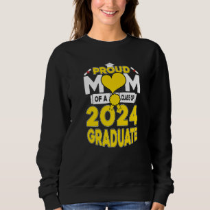 Sweatshirt Senior Fier Maman D'Une Classe De 2024 Diplômé Et 