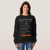 Sweatshirt Sensibilisation à la leucémie survivant (Devant entier)