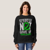 Sweatshirt Sensibilisation à la scoliose Ne pas abandonner la (Devant entier)