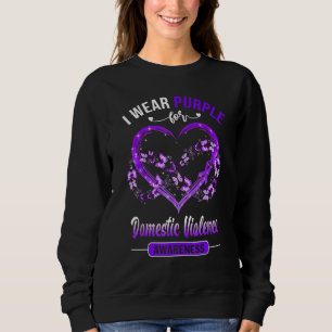 Sweatshirt Sensibilisation à la violence domestique Je porte 