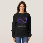 Sweatshirt Sensibilisation à la violence domestique parce que (Devant entier)