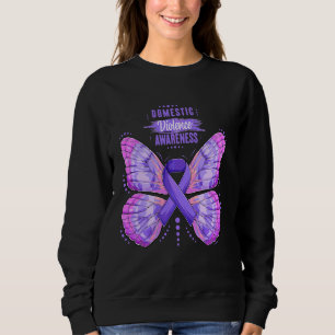 Sweatshirt Sensibilisation à la violence familiale Ruban roug