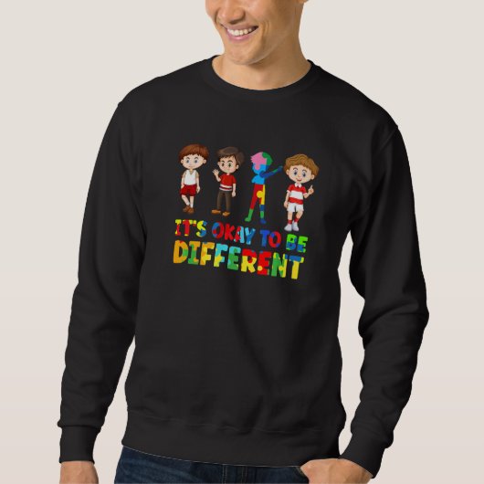 Sweatshirt Sensibilisation à l'autisme Enfants C'est Okay d'ê (Devant)