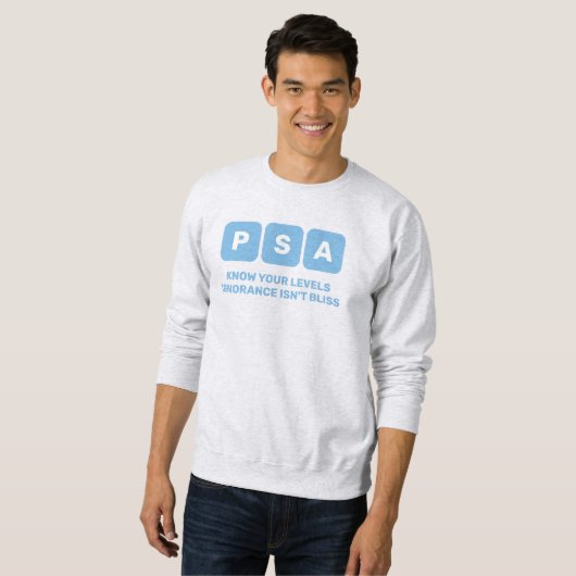 Sweatshirt Sensibilisation au cancer de la prostate PSA (Devant entier)