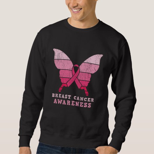 Sweatshirt Sensibilisation au cancer du sein Bouton rose Bout (Devant)