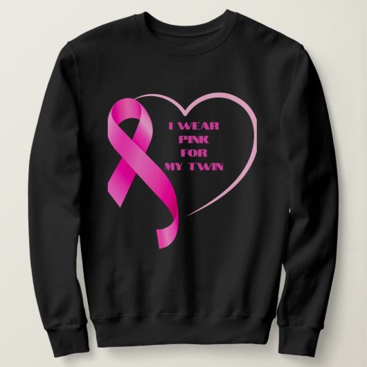 Sweatshirt Sensibilisation au cancer du sein jumeau (Design devant)