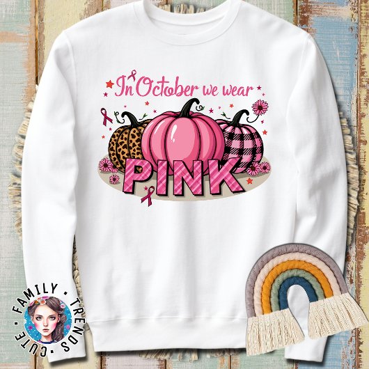 Sweatshirt Sensibilisation au cancer du sein Soutien rose