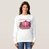 Sweatshirt Sensibilisation au cancer du sein Soutien rose (Devant entier)