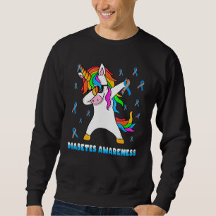 Sweatshirt Sensibilisation au diabète T1d Type 1 Unicorne Dia
