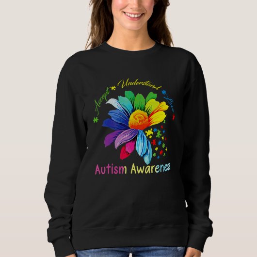 Sweatshirt Sensibilisation sur l'autisme Accepter Comprendre (Devant)