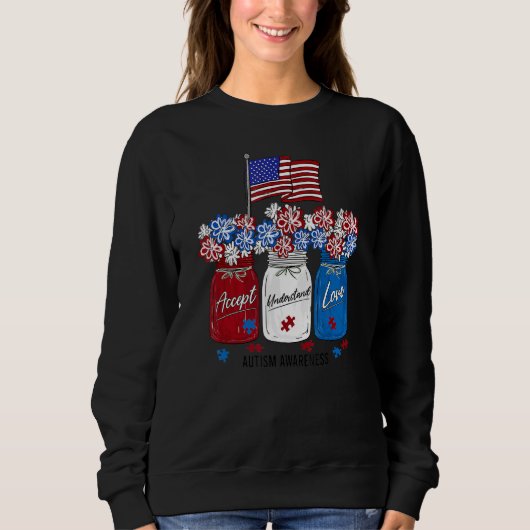 Sweatshirt Sensibilisation sur l'autisme Accepter Comprendre (Devant)