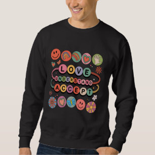 Sweatshirt Sensibilisation sur l'autisme Amitié Bracelet Aime