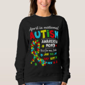 Sweatshirt Sensibilisation sur l'autisme Avril est lauréate n (Devant)